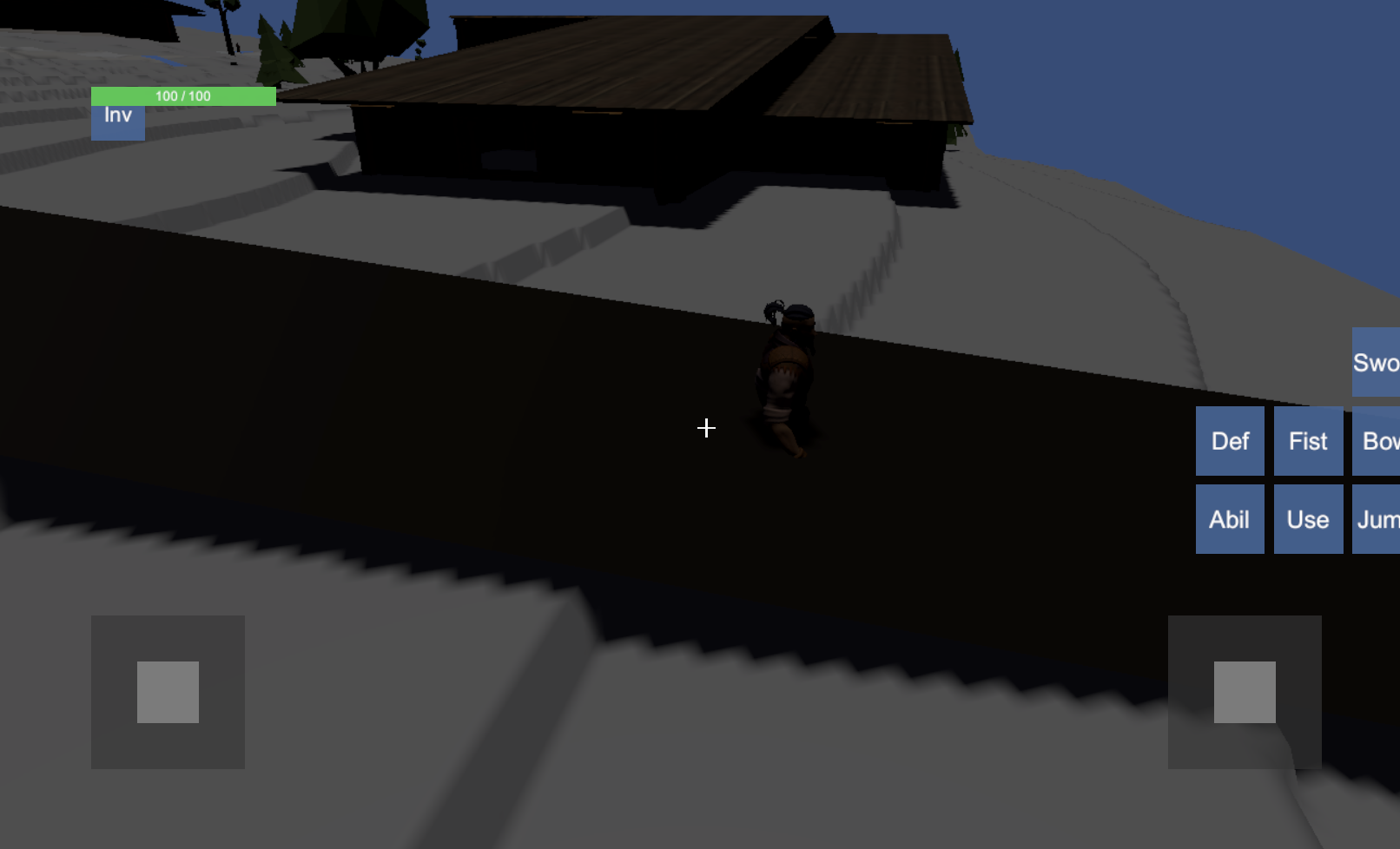 Patrol view over chunked terrain